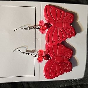 Butterfly earrings hand made by my daughter #1033